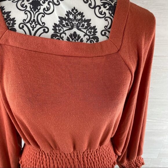 Free People Smocked Square Neck Crop Top - Picture 6 of 10